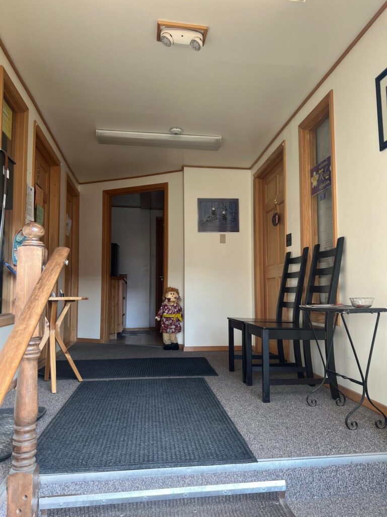 Entryway area inside Best Relax Spa in Homer, Alaska