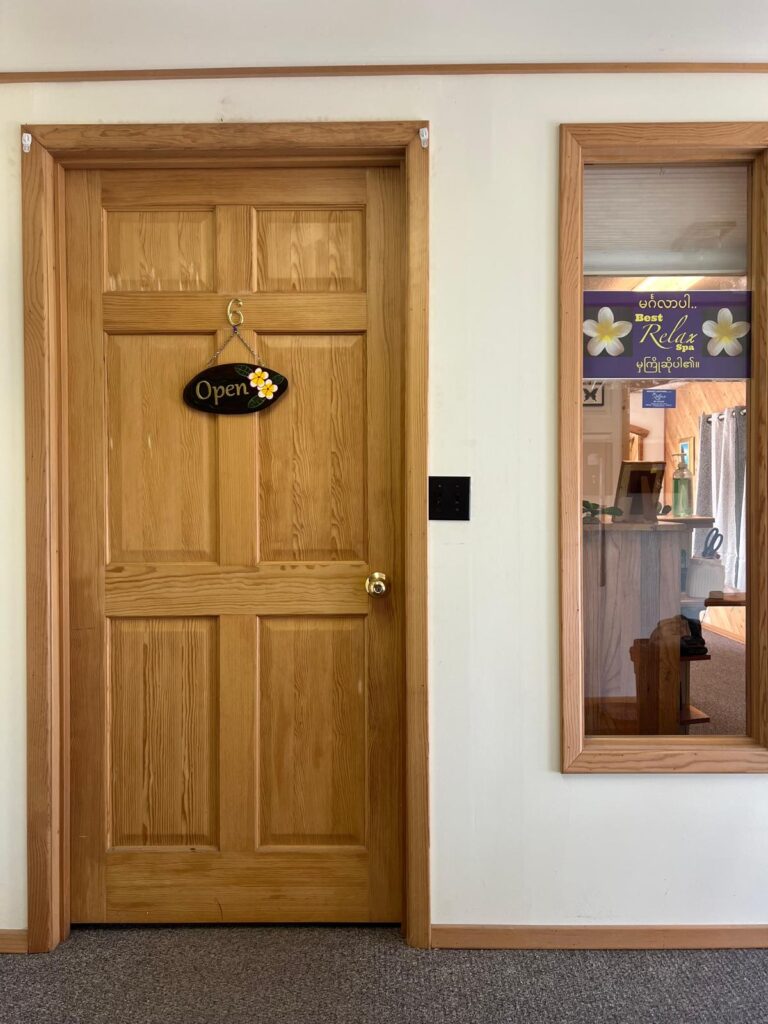 Entryway for Best Relax Spa in Homer, Alaska