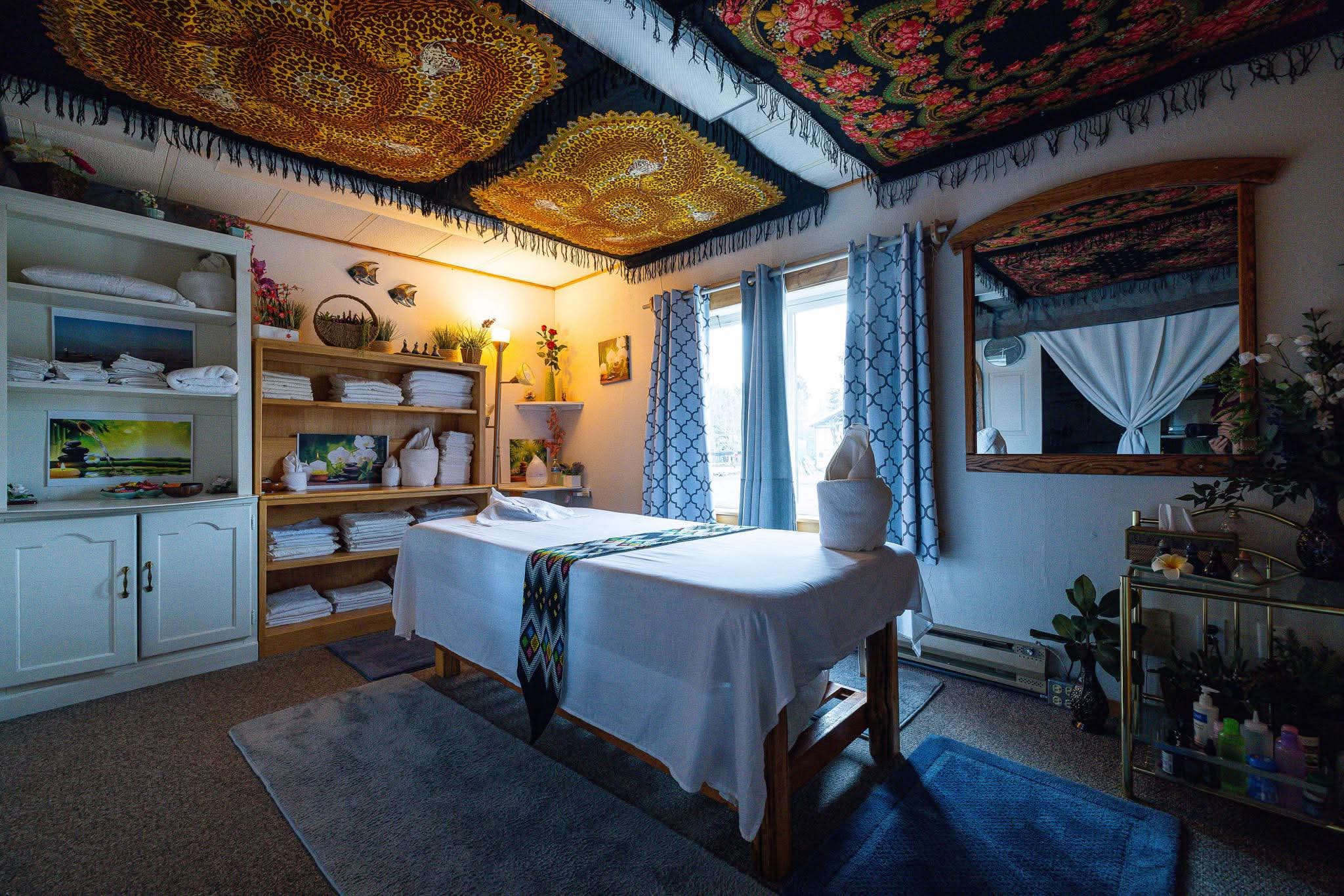 Cozy massage treatment room at Best Relax Spa